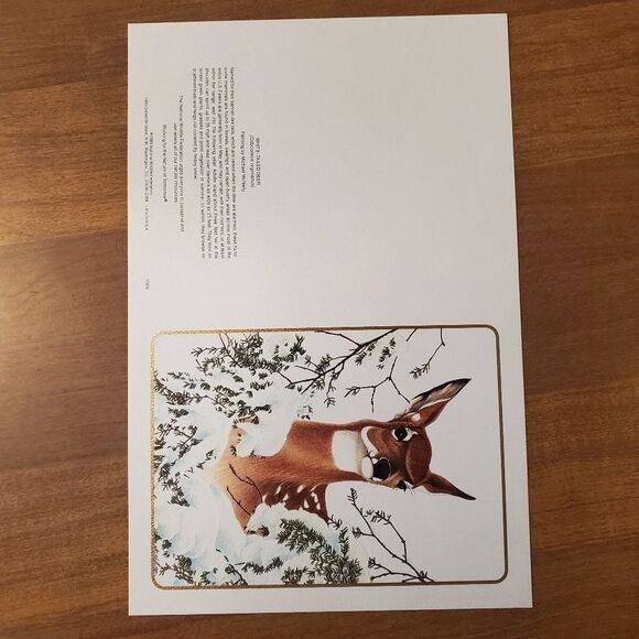 National Wildlife Federation Holiday Cards Christmas WHITE-TAILED DEER Lot Of 10 - Picture 5 of 5